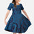 Hawaiian Whales Polynesian Art Motifs Family Matching Summer Maxi Dress and Hawaiian Shirt Blue Color - Polynesian Pride