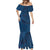 Hawaiian Whales Polynesian Art Motifs Mermaid Dress Blue Color - Polynesian Pride