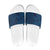 Hawaiian Whales Polynesian Art Motifs Slide Sandals Blue Color - Polynesian Pride