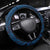 Hawaiian Whales Polynesian Art Motifs Steering Wheel Cover Blue Color - Polynesian Pride