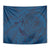 Hawaiian Whales Polynesian Art Motifs Tapestry Blue Color - Polynesian Pride