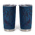 Hawaiian Whales Polynesian Art Motifs Tumbler Cup Blue Color - Polynesian Pride