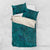 Hawaiian Whales Polynesian Art Motifs Bedding Set Turquoise Color - Polynesian Pride