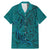 Hawaiian Whales Polynesian Art Motifs Family Matching Mermaid Dress and Hawaiian Shirt Turquoise Color - Polynesian Pride