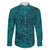 Hawaiian Whales Polynesian Art Motifs Family Matching Mermaid Dress and Hawaiian Shirt Turquoise Color - Polynesian Pride