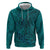 Hawaiian Whales Polynesian Art Motifs Hoodie Turquoise Color - Polynesian Pride