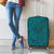 Hawaiian Whales Polynesian Art Motifs Luggage Cover Turquoise Color - Polynesian Pride