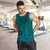 Hawaiian Whales Polynesian Art Motifs Men Tank Top Turquoise Color - Polynesian Pride