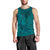 Hawaiian Whales Polynesian Art Motifs Men Tank Top Turquoise Color - Polynesian Pride