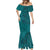 Hawaiian Whales Polynesian Art Motifs Mermaid Dress Turquoise Color - Polynesian Pride
