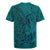 Hawaiian Whales Polynesian Art Motifs Rugby Jersey Turquoise Color - Polynesian Pride