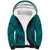 Hawaiian Whales Polynesian Art Motifs Sherpa Hoodie Turquoise Color - Polynesian Pride