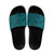 Hawaiian Whales Polynesian Art Motifs Slide Sandals Turquoise Color - Polynesian Pride