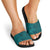 Hawaiian Whales Polynesian Art Motifs Slide Sandals Turquoise Color - Polynesian Pride