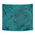 Hawaiian Whales Polynesian Art Motifs Tapestry Turquoise Color - Polynesian Pride