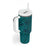 Hawaiian Whales Polynesian Art Motifs Tumbler With Handle Turquoise Color - Polynesian Pride