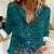 Hawaiian Whales Polynesian Art Motifs Women Casual Shirt Turquoise Color - Polynesian Pride