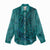 Hawaiian Whales Polynesian Art Motifs Women Casual Shirt Turquoise Color - Polynesian Pride