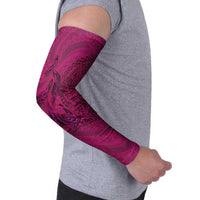 Hawaiian Whales Polynesian Art Motifs Arm Sleeves Pink Color - Polynesian Pride