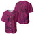 Hawaiian Whales Polynesian Art Motifs Baseball Jersey Pink Color - Polynesian Pride