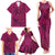 Hawaiian Whales Polynesian Art Motifs Family Matching Tank Maxi Dress and Hawaiian Shirt Pink Color - Polynesian Pride