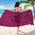 Hawaiian Whales Polynesian Art Motifs Sarong Pink Color - Polynesian Pride
