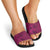 Hawaiian Whales Polynesian Art Motifs Slide Sandals Pink Color - Polynesian Pride