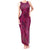 Hawaiian Whales Polynesian Art Motifs Tank Maxi Dress Pink Color - Polynesian Pride