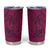 Hawaiian Whales Polynesian Art Motifs Tumbler Cup Pink Color - Polynesian Pride