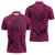 Hawaiian Whales Polynesian Art Motifs Zipper Polo Shirt Pink Color - Polynesian Pride