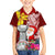Custom Northern Mariana Islands Christmas Family Matching Puletasi Dress and Hawaiian Shirt Funny Santa Hug Latte Stone Ylang-ylang and Polynesia Pattern Red LT03 Son's Shirt Red - Polynesian Pride