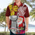 Custom Northern Mariana Islands Christmas Hawaiian Shirt Funny Santa Hug Latte Stone Ylang-ylang and Polynesia Pattern Red LT03 - Polynesian Pride