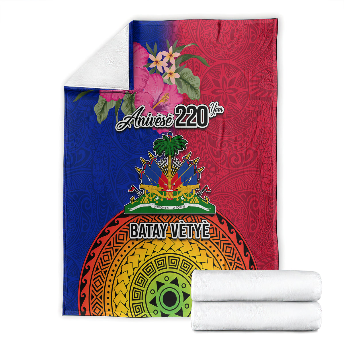 Haiti Battle of Vertieres Blanket The Haitian Revolution 220th Anniversary Polynesian Style LT03 - Polynesian Pride