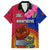Haiti Battle of Vertieres Family Matching Puletasi Dress and Hawaiian Shirt The Haitian Revolution 220th Anniversary Polynesian Style LT03 Dad's Shirt - Short Sleeve Red - Polynesian Pride