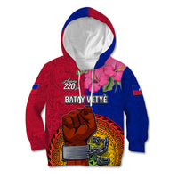 Haiti Battle of Vertieres Kid Hoodie The Haitian Revolution 220th Anniversary Polynesian Style LT03 Red - Polynesian Pride