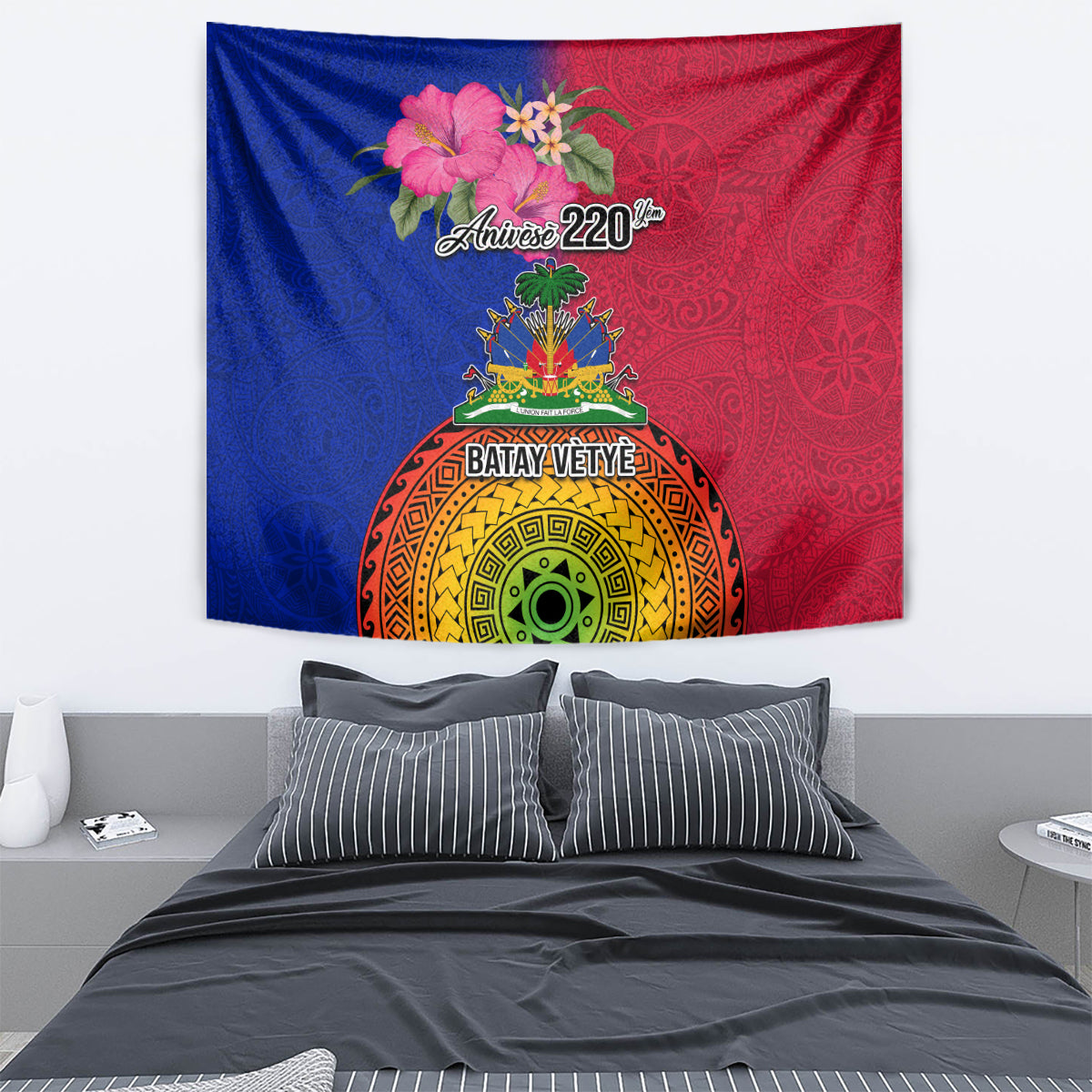 Haiti Battle of Vertieres Tapestry The Haitian Revolution 220th Anniversary Polynesian Style LT03 - Polynesian Pride
