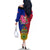 Personalised Haiti Battle of Vertieres Family Matching Off Shoulder Long Sleeve Dress and Hawaiian Shirt The Haitian Revolution 220th Anniversary Polynesian Style LT03 - Polynesian Pride