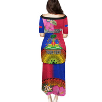 Personalised Haiti Battle of Vertieres Family Matching Puletasi Dress and Hawaiian Shirt The Haitian Revolution 220th Anniversary Polynesian Style LT03 - Polynesian Pride