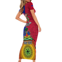 Personalised Haiti Battle of Vertieres Family Matching Short Sleeve Bodycon Dress and Hawaiian Shirt The Haitian Revolution 220th Anniversary Polynesian Style LT03 - Polynesian Pride