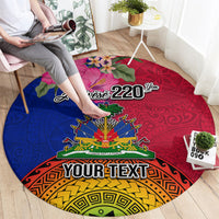 Personalised Haiti Battle of Vertieres Round Carpet The Haitian Revolution 220th Anniversary Polynesian Style LT03 - Polynesian Pride
