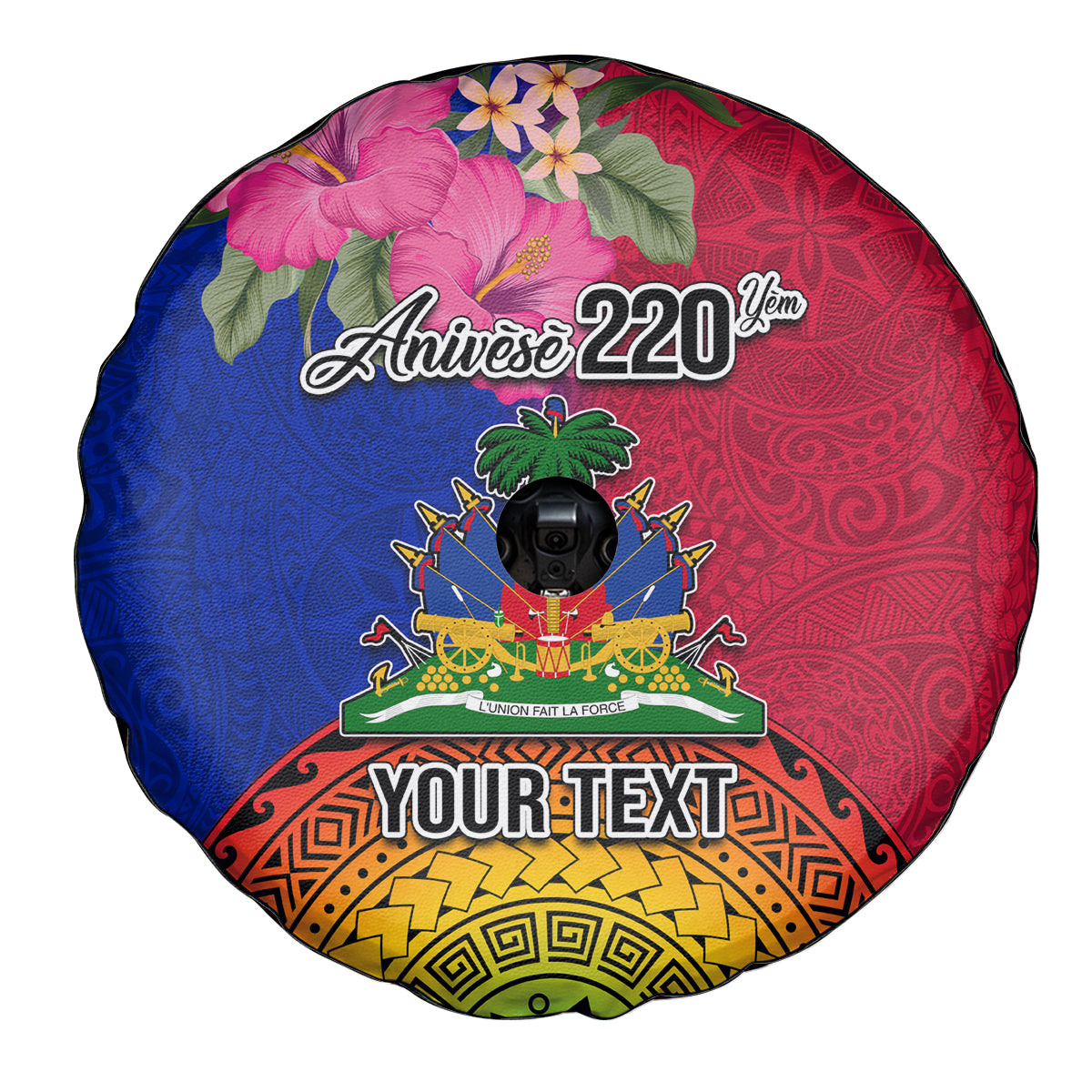 Personalised Haiti Battle of Vertieres Spare Tire Cover The Haitian Revolution 220th Anniversary Polynesian Style LT03 - Polynesian Pride