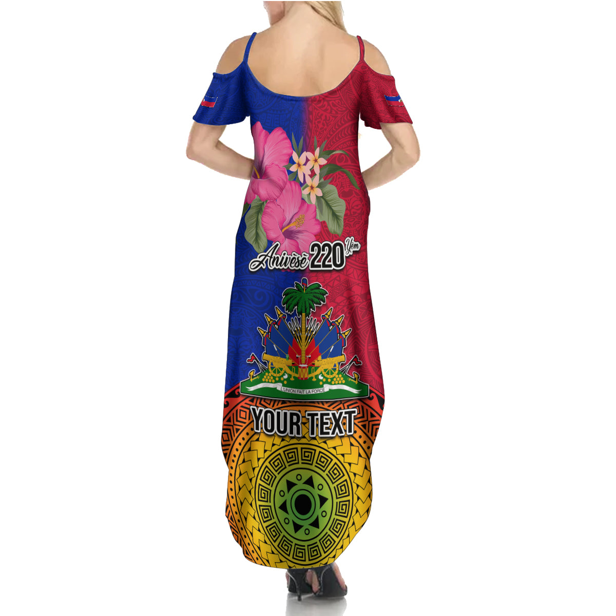 Personalised Haiti Battle of Vertieres Summer Maxi Dress The Haitian Revolution 220th Anniversary Polynesian Style LT03 - Polynesian Pride