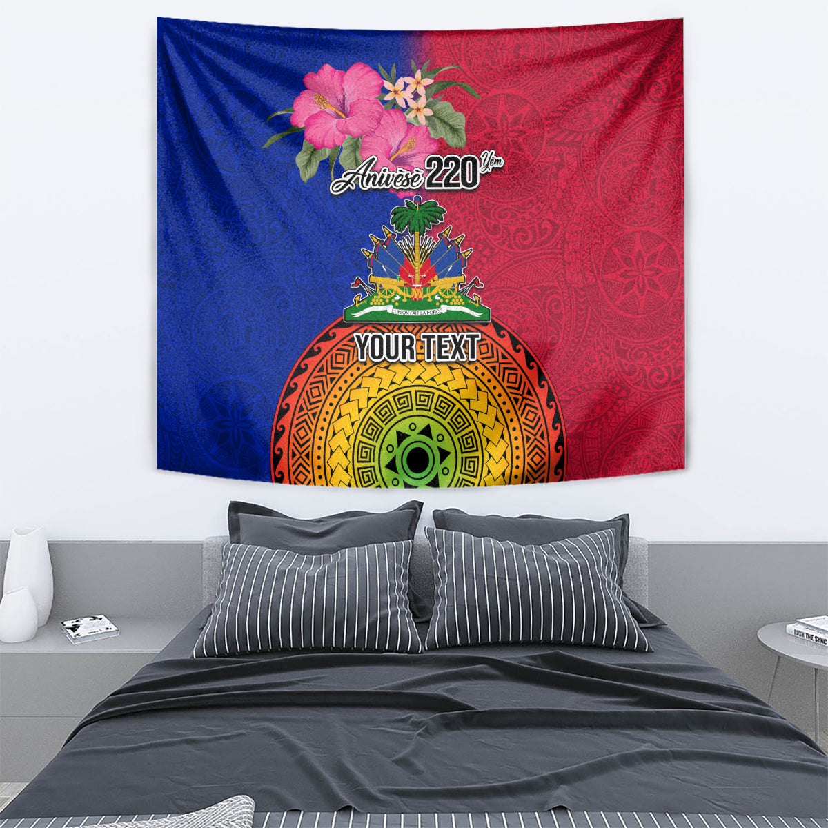 Personalised Haiti Battle of Vertieres Tapestry The Haitian Revolution 220th Anniversary Polynesian Style LT03 - Polynesian Pride