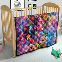 Polynesian Women Quilt Tropical Plant - Vibrant Surreal Dreamscape Vibe