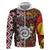 Personalised Aotearoa and Australia Together Hoodie Koru and Kangaroo - Taniko with Aboriginal Motif