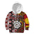 Personalised Aotearoa and Australia Together Kid Hoodie Koru and Kangaroo - Taniko with Aboriginal Motif