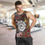 Personalised Aotearoa and Australia Together Men Tank Top Koru and Kangaroo - Taniko with Aboriginal Motif