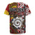 Personalised Aotearoa and Australia Together Rugby Jersey Koru and Kangaroo - Taniko with Aboriginal Motif