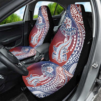 Hawaiian Manta Ray and Hammerhead Shark Tribal Tattoo Car Seat Cover with Polynesian Tribal Pattern Hawaii Flag Color LT03 - Polynesian Pride