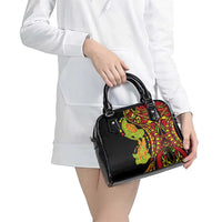 Hawaiian Manta Ray and Hammerhead Shark Tribal Tattoo Shoulder Handbag with Polynesian Tribal Pattern Kanaka Maoli Flag Color LT03 - Polynesian Pride